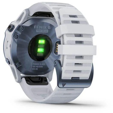 Garmin Fenix 6 Pro Solar Edition Mineral Blue with Whitestone Band (010-02410-19)