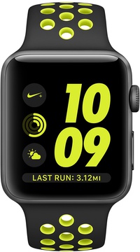 Apple Watch Nike+ 38mm Series 2 Space Gray Aluminum Case with Black/Volt Nike Sport Band (MP082)