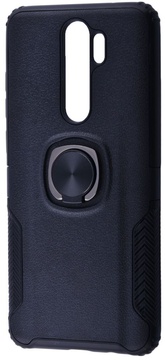 Simple Case Leather Design Case With Ring for Xiaomi Redmi 8 Black