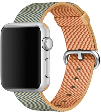 Apple Woven Nylon for Watch 42mm/44mm/45mm/46mm/49mm Gold/Royal Blue (MMA02)