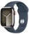 Apple Watch Series 9 GPS + Cellular 41mm Silver Stainless Steel Case With Storm Blue Sport Band - S/M (MRJ23)
