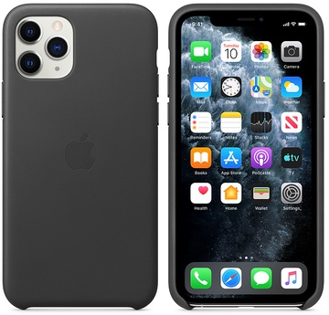 Apple iPhone 11 Pro Leather Case Black (high copy)