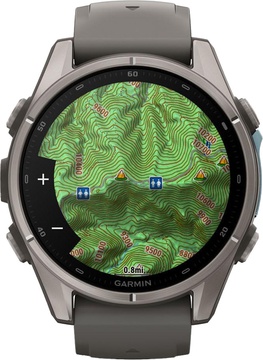Garmin Fenix 9 43mm Titanium with Pebble Gray Silicone Band (010-04761-10/11)