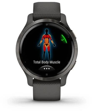 Garmin Venu 2S Slate Bezel with Graphite Case and Silicone Band	(010-02429-10)