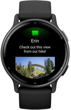 Garmin vivoactive 5 Slate Aluminum Bezel with Black Case and Silicone Band (010-02862-10)