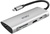 WIWU Adapter Alpha 831HRT USB-C to 3xUSB3.0+HDMI+RJ45+USB-C+SD+TF Card Silver