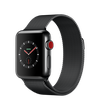 Apple Watch 38mm Series 3 GPS + Cellular Space Black Stainless Steel Case with Space Black Milanese Loop (MR1H2)