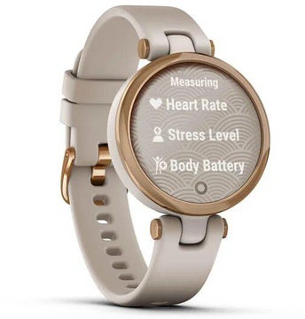 Garmin Lily Rose Gold Bezel with Light Sand Case and Silicone Band (010-02384-11)