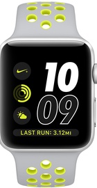 Apple Watch Nike+ 38mm Series 2 Silver Aluminum Case with Flat Silver/Volt Nike Sport Band (MNYP2)