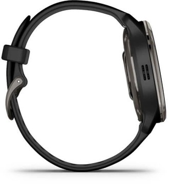 Garmin Venu 2 Plus Slate Stainless Steel Bezel with Black Case and Silicone Band (010-02496-11)