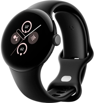 Google Pixel Watch 2 Matte Black Aluminum Case / Obsidian Active Band