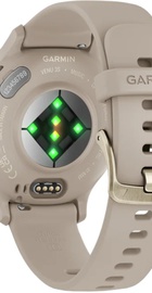 Garmin Venu 3S Soft Gold S. Steel Bezel w. French Gray Case and S. Band (010-02785-02)