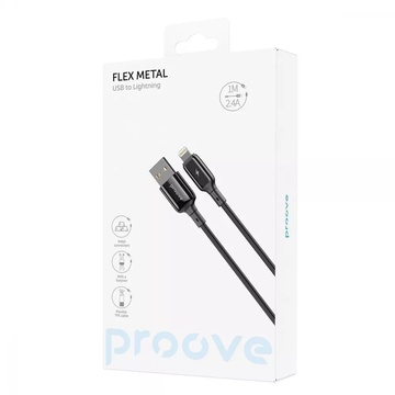 Proove Flex Metal Lightning 2.4A (1m) Black