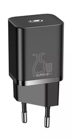 Baseus Super Silicone PD Charger 25W + Cable Type-C to Type-C 3A 1m Black (TZCCSUP-L01)