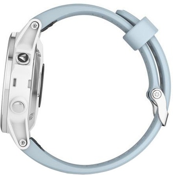 Garmin fenix 5S Plus Glass,Wht w/Sea Foam Bnd (010-01987-23)