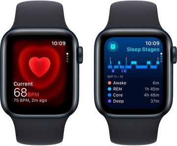 Apple Watch SE 2 GPS 40mm Midnight Aluminium Case with Midnight Sport Band S/M (MR9X3)