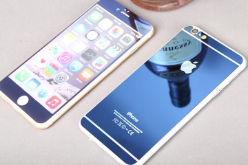 Simple Case Premium Mirror Tempered Glass Blue for iPhone 6