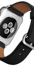 Apple Watch 38mm Stainless Steel Case with Black Classic Buckle (MLE62)