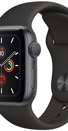 Apple Watch Series 5 GPS + Cellular 40mm Space Gray Aluminum Case with Black Sport Band (MWWQ2)