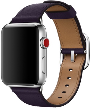 Apple Watch 42mm/44mm/45mm/46mm/49mm Dark Aubergine Classic Buckle (MQV42)