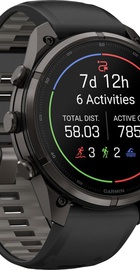 Garmin Fenix 9 Pro inReach 47mm Carbon Gray DLC Titanium w. Black/Pebble Gray Silicone B. (010-04336-10/11)