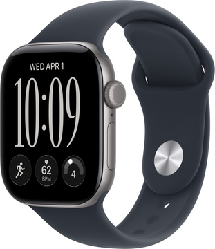 Apple Watch Series 12 GPS 42mm Space Gray Aluminum Case with Navy Blue Sport Band M/L (MJE94)