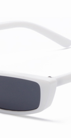 TOYEARN Rectangle Sexy Ladies Cat Eye Sunglasses Women 2018 (C05 White frame/Black Glasses)