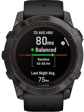 Garmin Fenix 7X Pro Sapphire Solar Carbon G. DLC Tit. with Black Band (010-02778-10/11/54)
