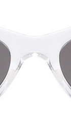 SOLO TU Trend Cat Eye Women Glasses (SH991-C9) (Clear Frame/Grey Lenses)