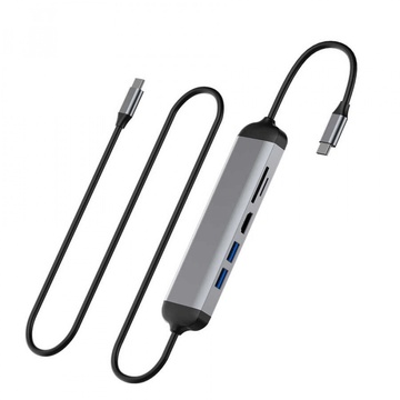 Wiwu Alpha 521H (USB3.0*2+HDMI*1+SD*1+TF*1) Gray