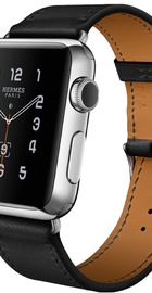 Apple Watch Hermes Single Tour 38mm with Noir Leather Band (MLCP2)