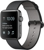 Apple Watch 38mm Series 2 Space Gray Aluminum Case with Black Woven Nylon (MP052)
