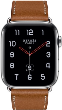 Apple Watch Hermes Series 4 GPS + Cellular 40mm Stainless Steel Case with Fauve Barenia Leather Single Tour (MU6M2)