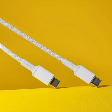 Baseus High Density Braided Fast Charging Data Type-C to Type-C 100W (1m) White