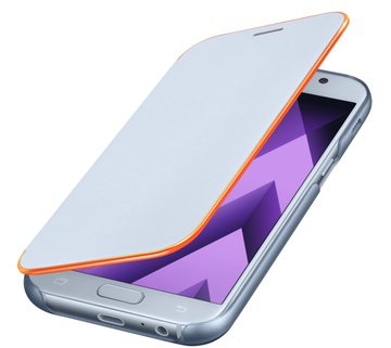 Samsung Neon Flip Cover for Galaxy A3 2017 A320 (EF-FA320PLEGRU) Blue