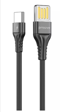 Proove Double Way Silicone Type-C 2.4A (1m) (black)