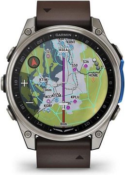 Garmin D2 Mach 2 47mm Titanium w. Oxford Brown Leather Band (010-02904-30/31)