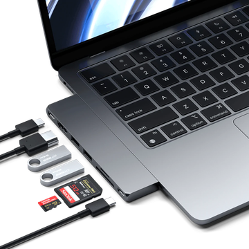 Satechi Aluminum USB-C Pro Hub Slim Adapter Space Gray (ST-HUCPHSM)