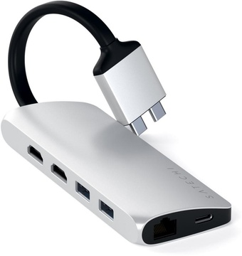 Satechi Aluminum Type-C Dual Multimedia Adapter Silver (ST-TCDMMAS)