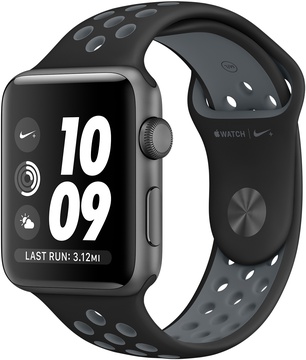 Apple Watch Nike+ 42mm Series 2 Space Gray Aluminum Case with Black/Cool Gray Nike Sport Band (MNYY2)