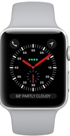 Apple Watch 38mm Series 3 GPS Silver Aluminum Case with Fog Sport Band (MQKU2)