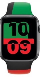 Apple Watch Series 6 GPS 44mm Black Unity Aluminum Case with Sport Band (MJ6P3)