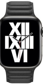 Apple Watch Leather Link Black M/L for Watch 42mm/44mm/45mm/46mm/49mm (MY9N2)