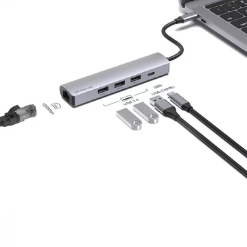 Proove Iron Link 5 in 1 (3*USB3.0 + Tyce C + RJ45)