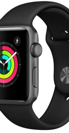 Apple Watch Series 3 GPS 38mm Space Gray with Black Sport Band (MTF02)