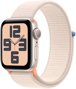 Apple Watch SE 2 GPS 40mm Starlight Aluminium Case with Starlight Sport Loop (MR9W3)