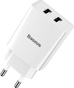 Baseus Speed Mini Dual U Charger 10.5W White (CCFS-R02)