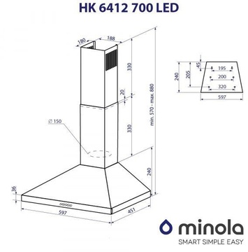 Minola HK 6412 WH 850 LED