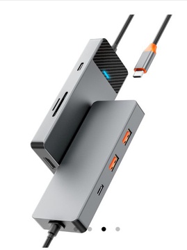 WIWU Linker 7in1 USB-C to (USB-C+2xUSB3.1+HDMI+SD-MicroSD+PD) 100W Grey (A721HD)