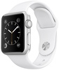 Apple Watch 42mm Series 2 Stainless Steel Case with White Sport Band (MNPR2)